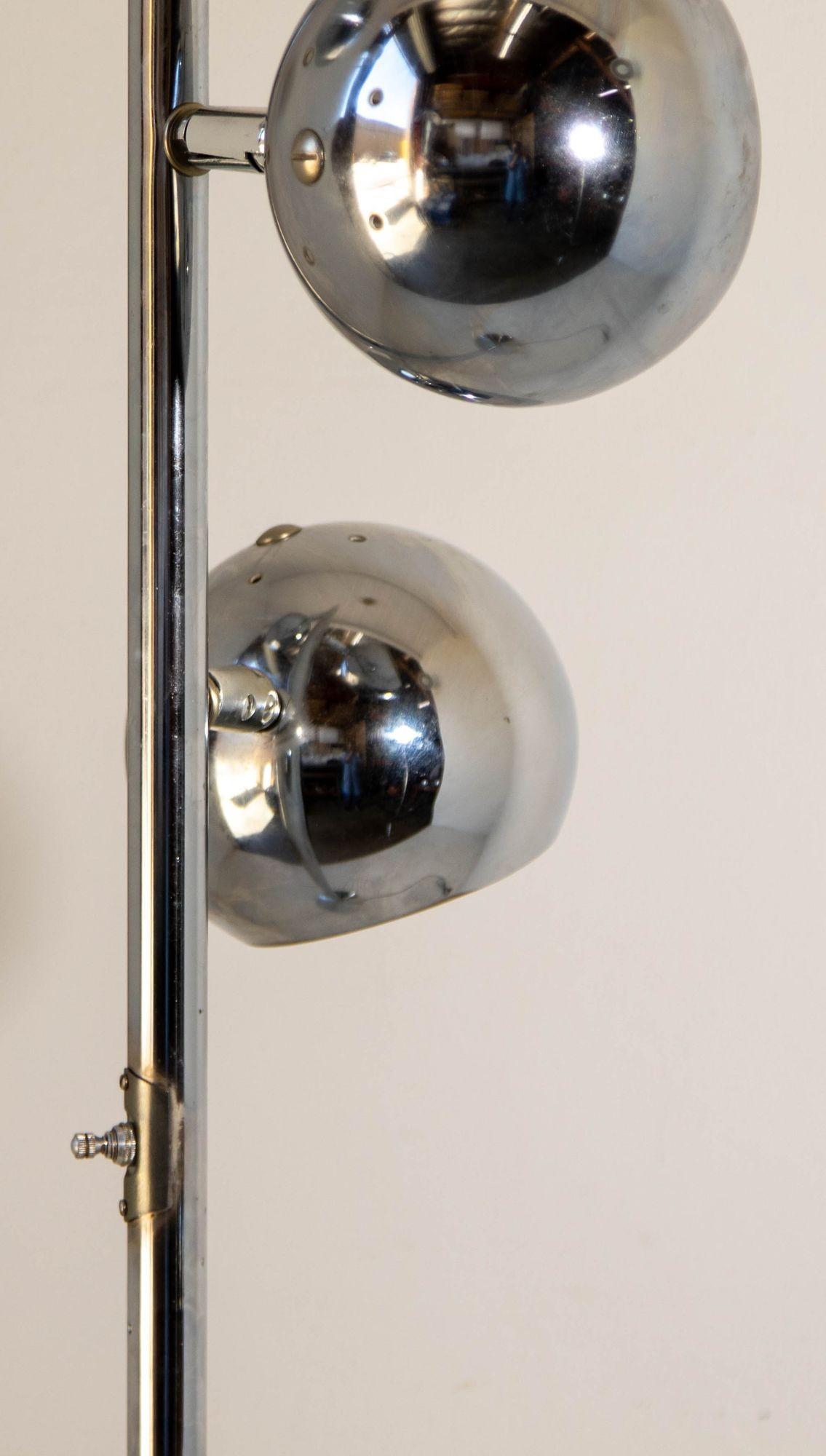 mid century chrome floor lamp