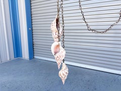 Lampadario a conchiglia vintage degli anni '70