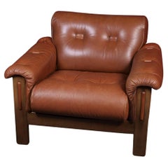 1970s Vintage Comfortable Lounge Leather Chair