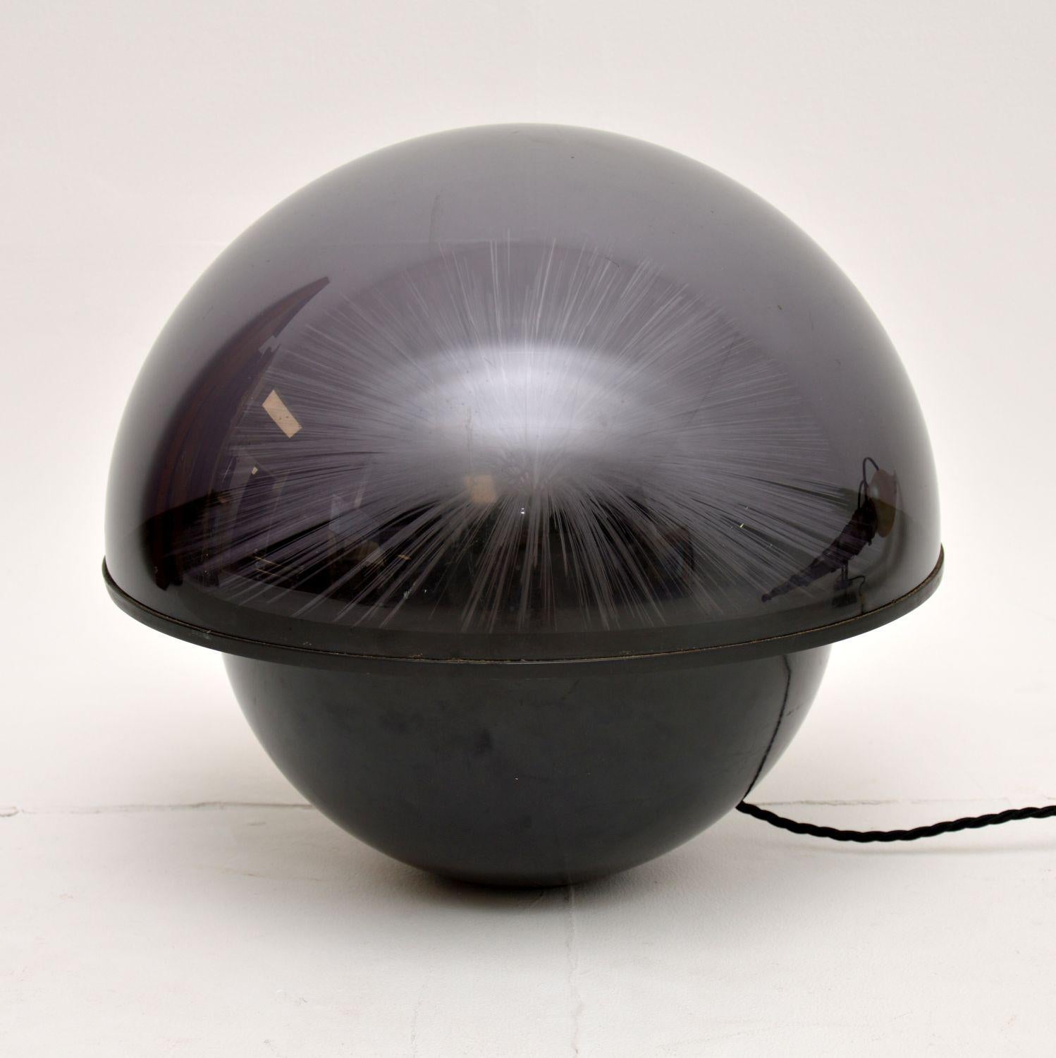 An amazing vintage fibre optic lamp, named the “Galaxy” and made by Crestworth in Poole, England. This dates from the 1970’s, and is a marvel to look at when lit up.

The outer shell case is made from slightly tinted plastic, and inside contains