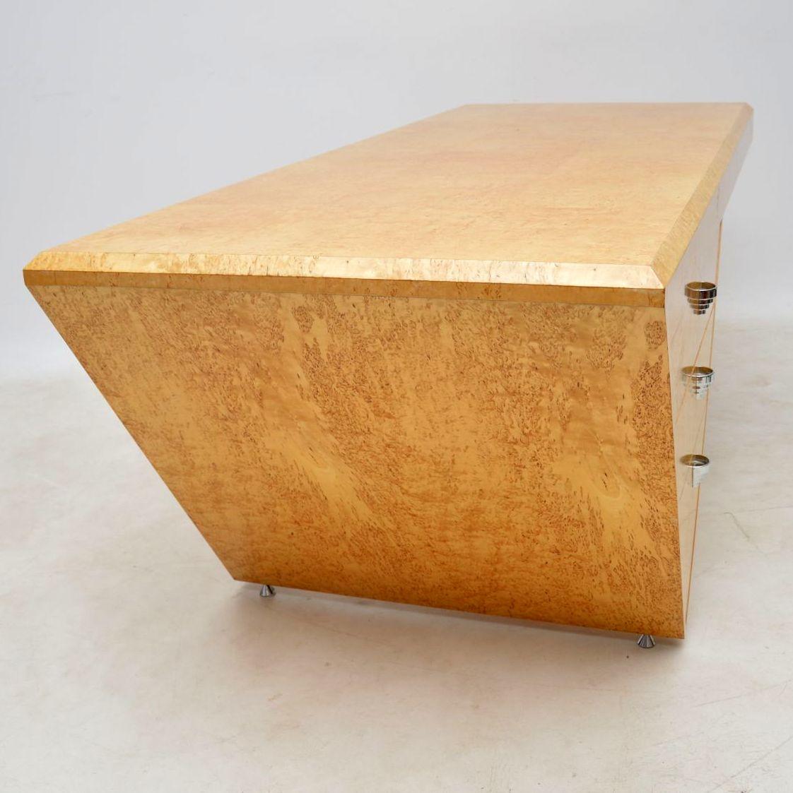 1970s Vintage Danish Desk and Chair by Klaus Wettergren in Burr Maple 1