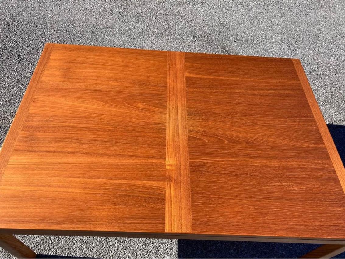 Or sale is a 1975 large and beautiful teak coffee table in the Danish Modern style by Vejle Stole Mobelfabrik. This lovely table measures 33-1/2”x47”, stands 18” tall, and is in pristine condition. There are few minor scratches, but just check out