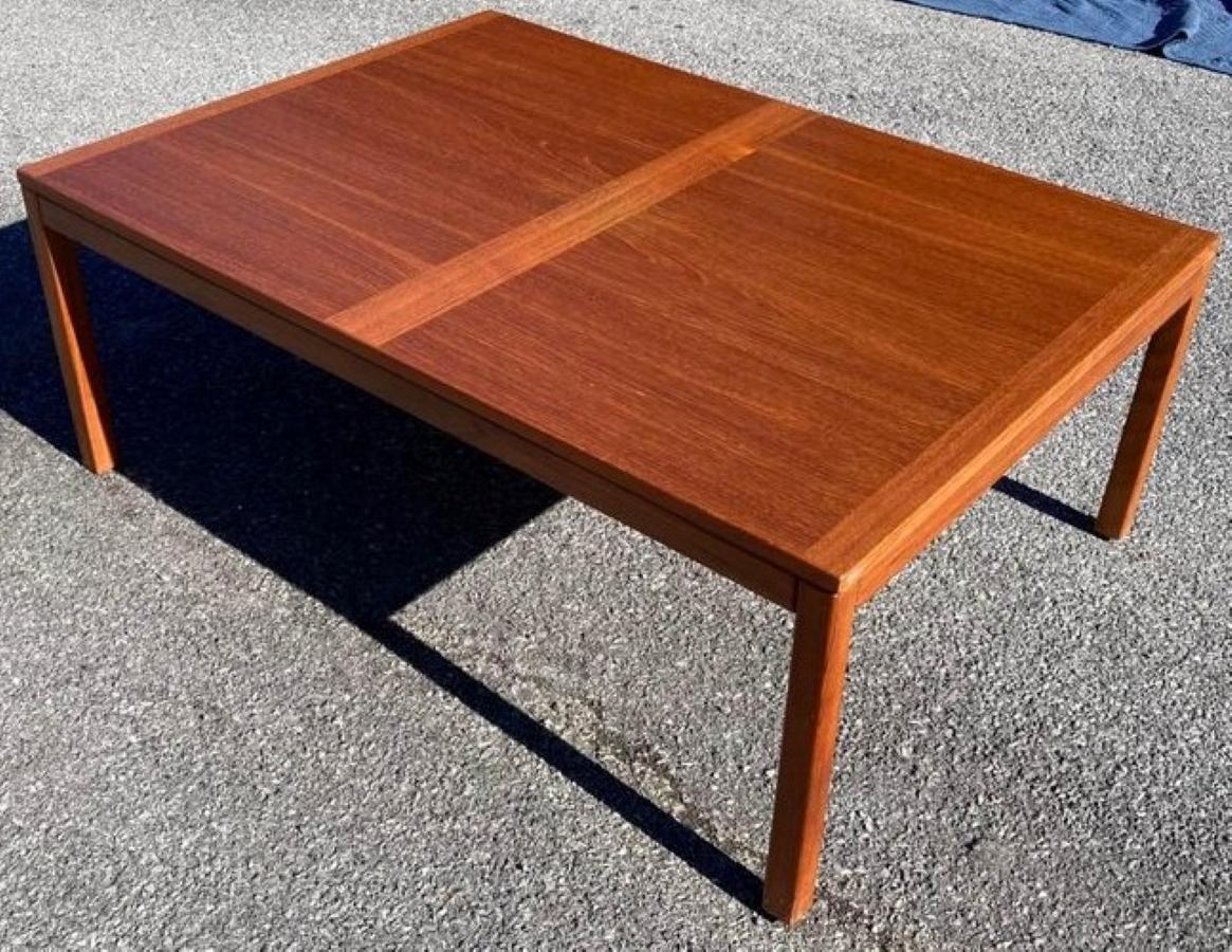 Woodwork 1970s Vintage Danish Modern Teak Coffee Table by Vejle Stole Mobelfabrik! For Sale