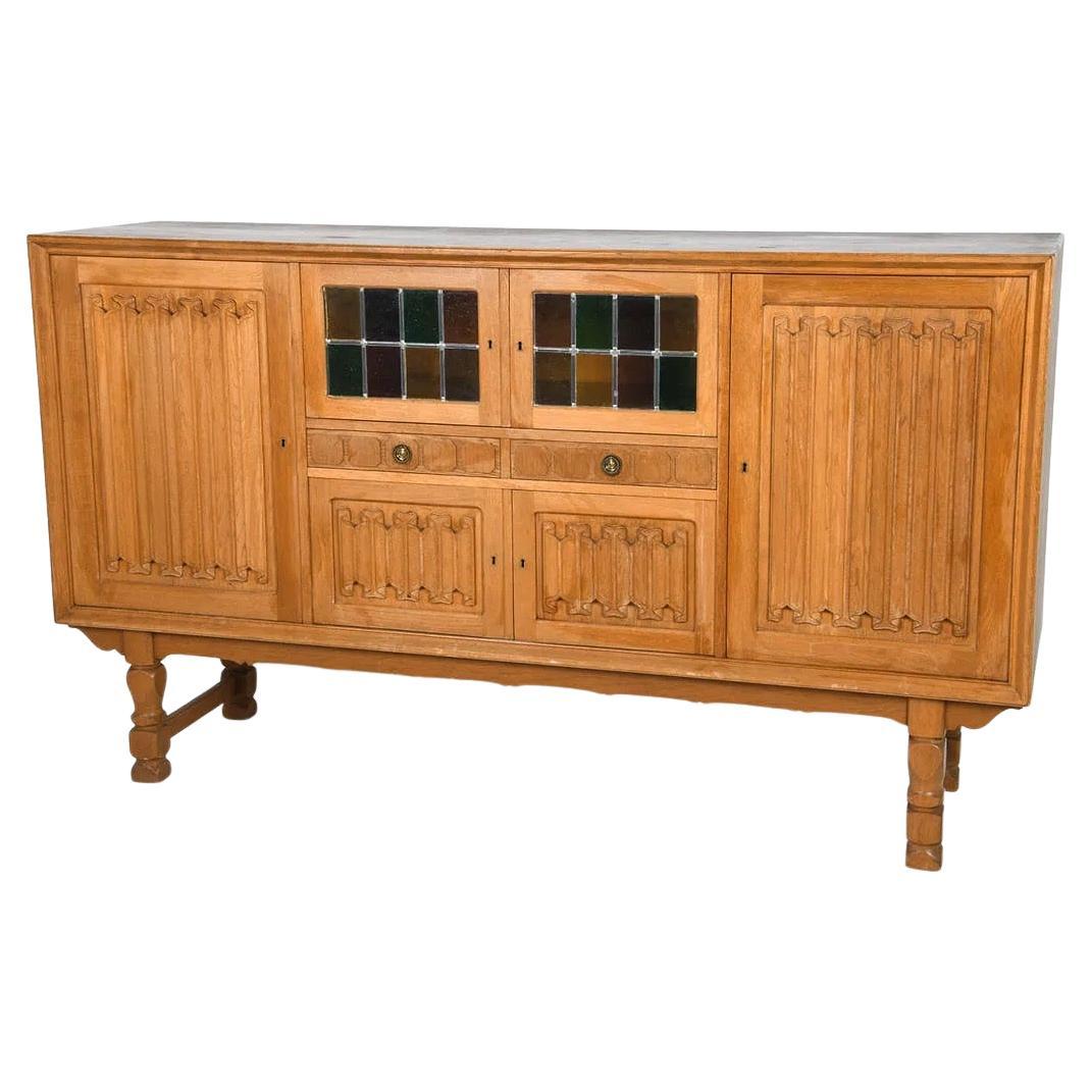 1970s Vintage Danish Oak Sideboard in the Manner of Henning Kjærnulf For Sale