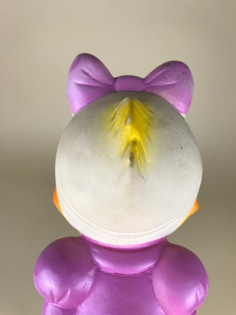 1970s Vintage Disney Daisy Duck Rubber Squeak Toy Made in