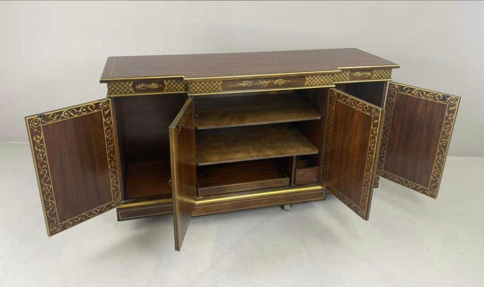1970s Vintage Drexel Heritage Chinoiserie Credenza In Good Condition For Sale In Hartville, OH