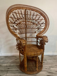 1970s Vintage Emmanuelle Style Peacock Chair