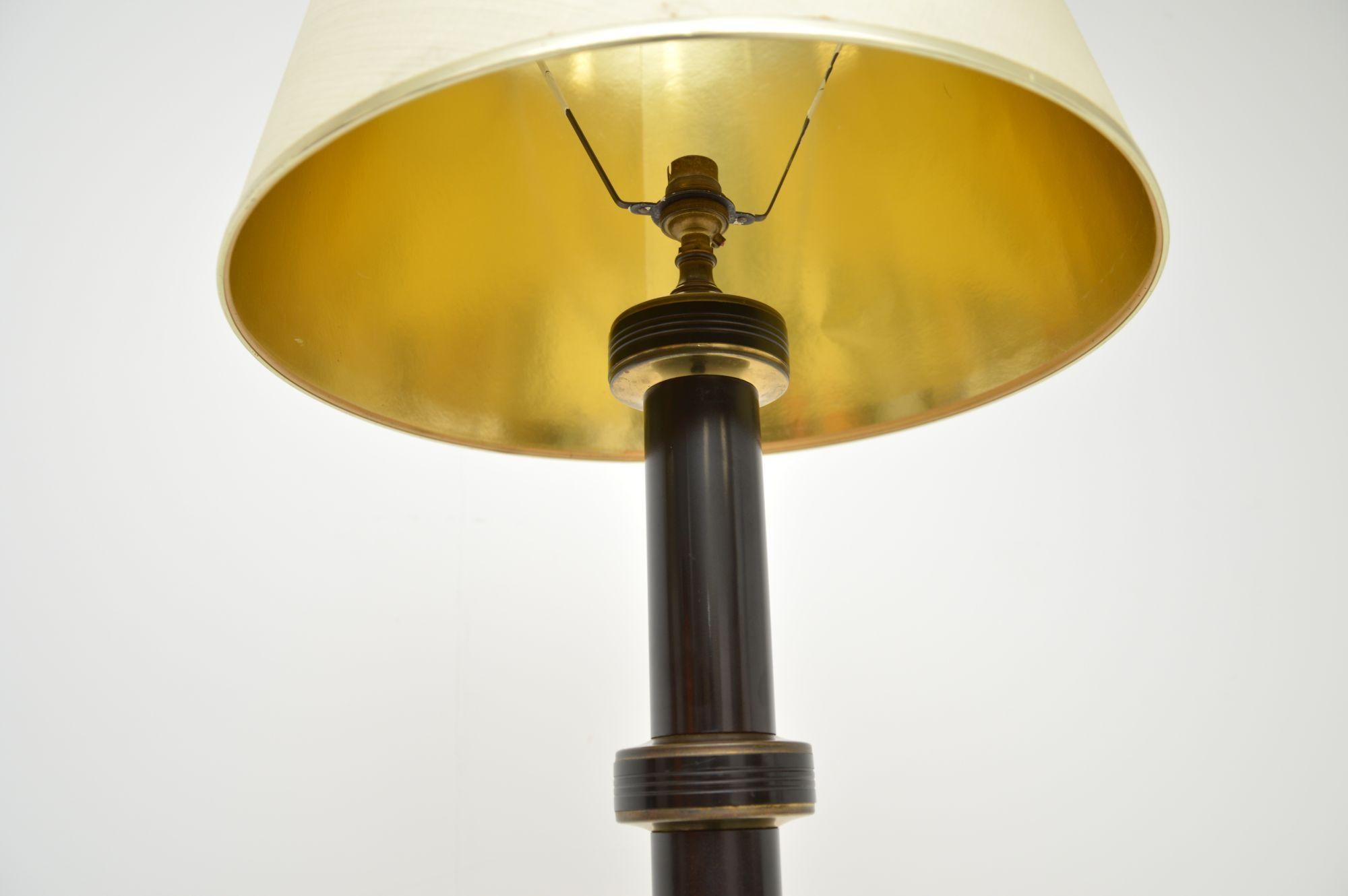 1970's Vintage Enamelled Brass Floor Lamp 1
