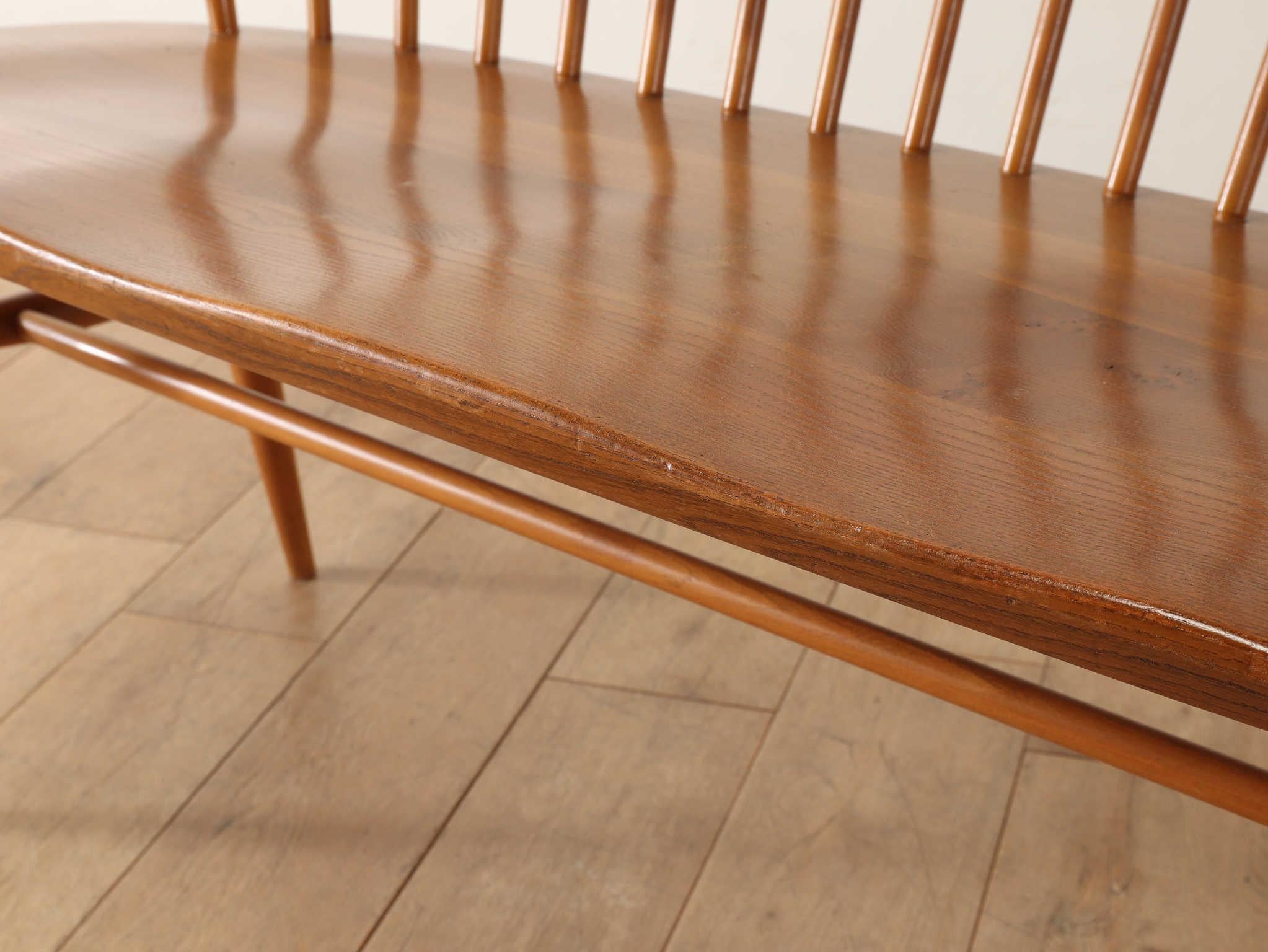 1970s Vintage Ercol Love Seat Bench For Sale 2