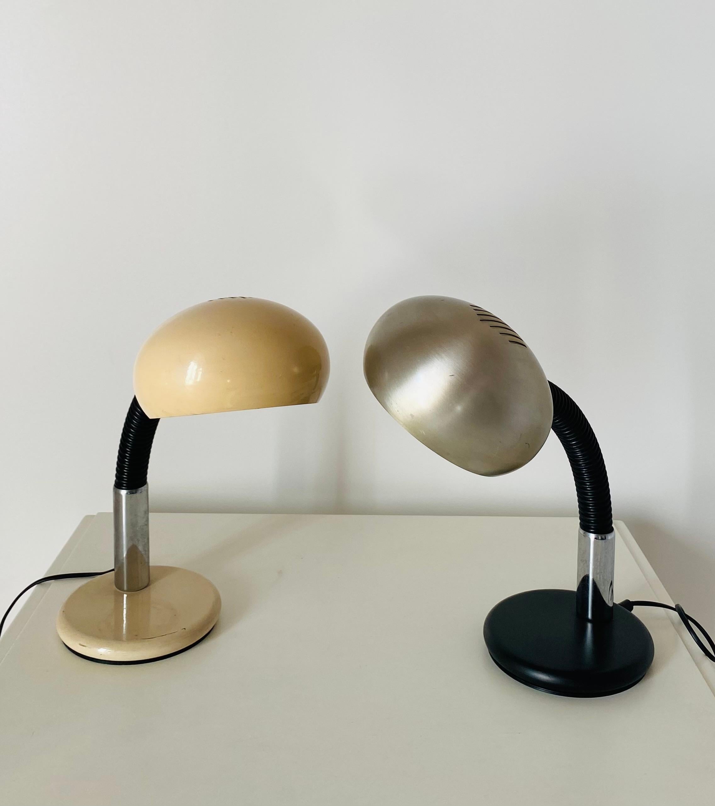 Mid-Century Modern Vintage table Lamps, Set of Two, Gammalux, Italy, 1970s For Sale