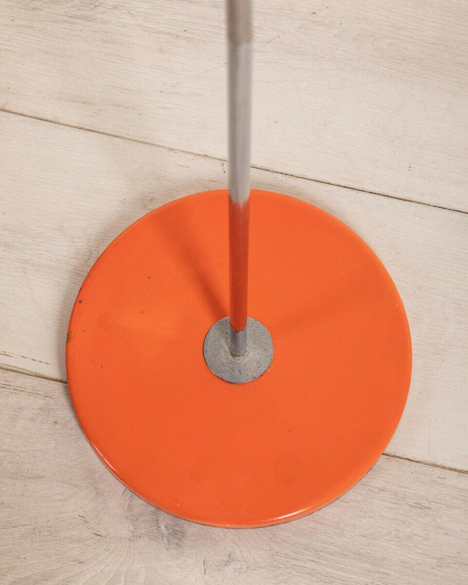 1970s Vintage Floor Lamp in Orange Metal Italian Design 1
