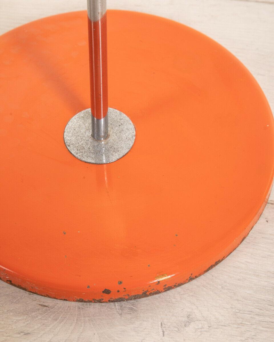 1970s Vintage Floor Lamp in Orange Metal Italian Design 3