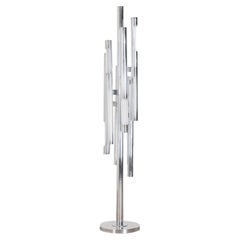 Lampadaire vintage en acier design A. Brotto Per Esperia, années 1970