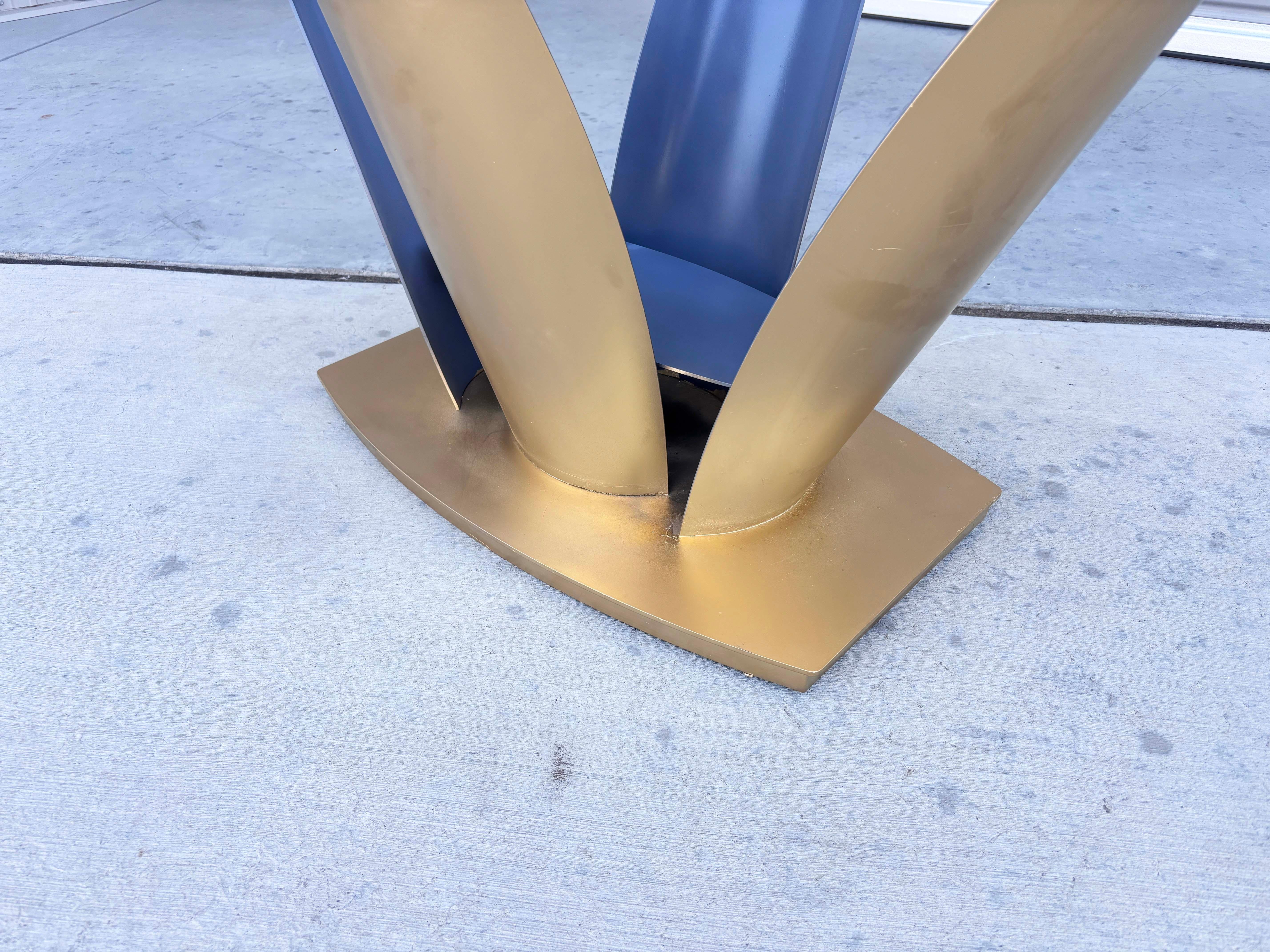 Table de salle à manger vintage à fleurs des années 1970 en vente 4