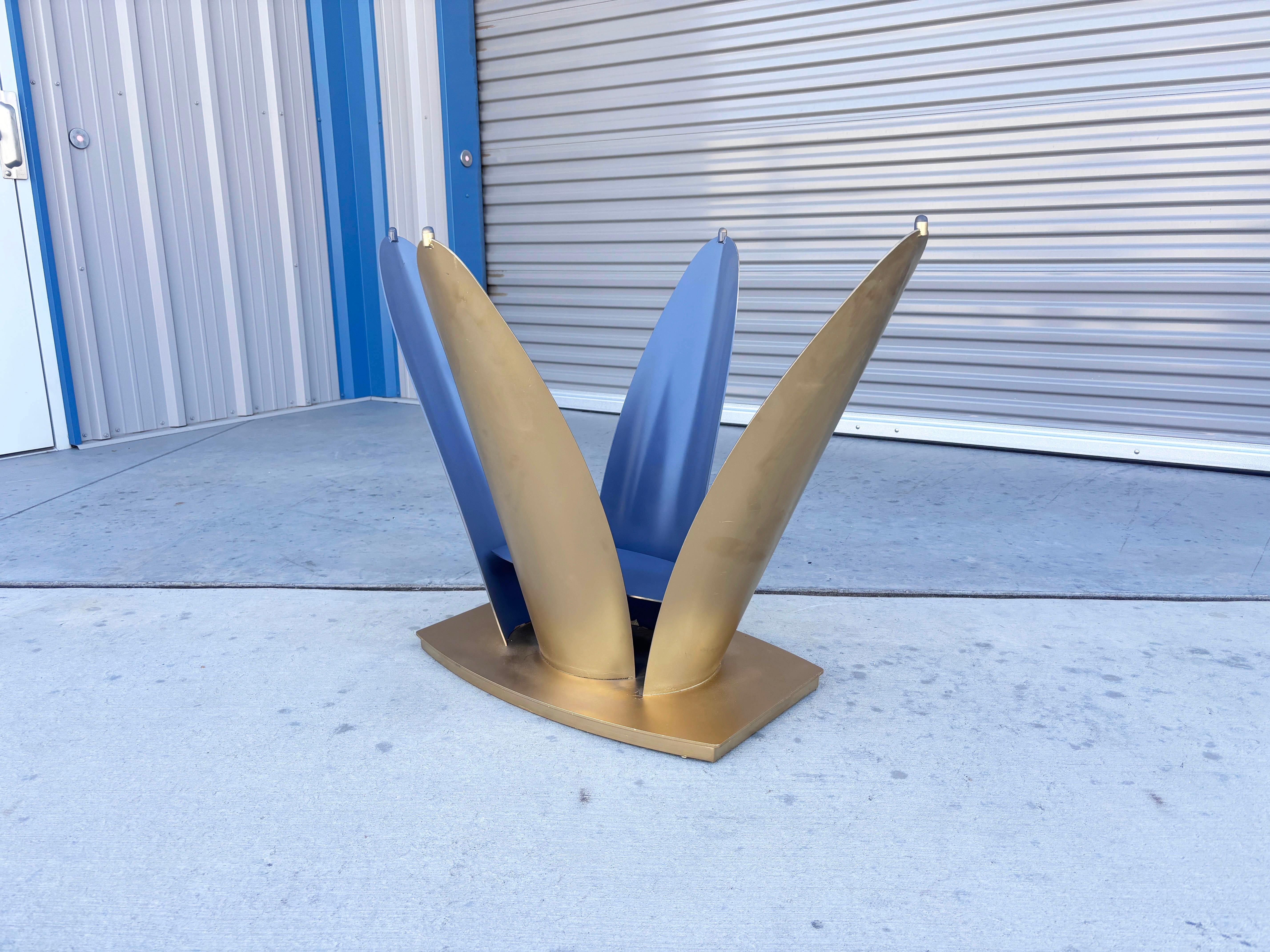 Table de salle à manger vintage à fleurs des années 1970 en vente 1