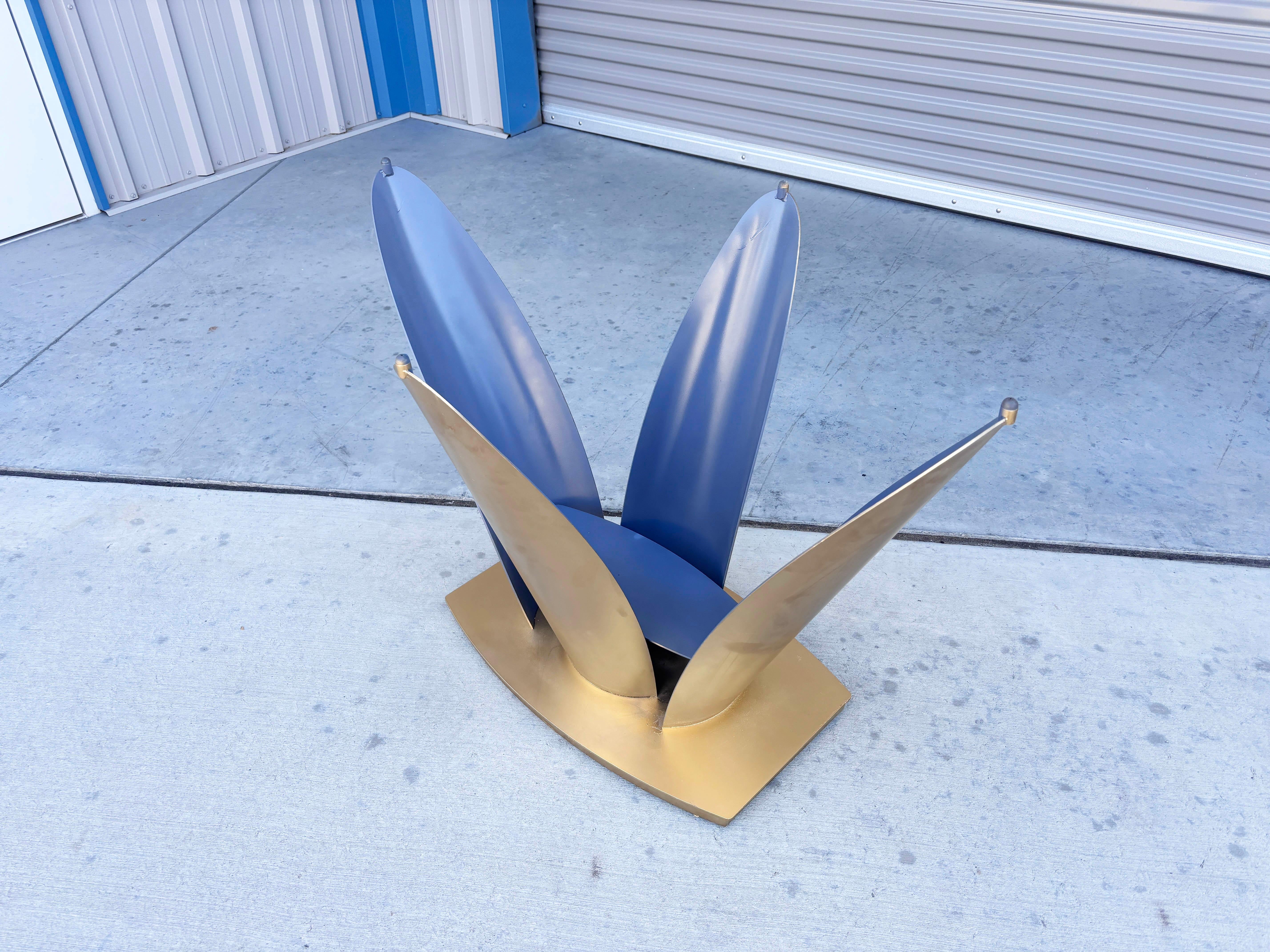 Table de salle à manger vintage à fleurs des années 1970 en vente 2