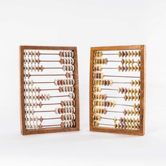 1970's Vintage Framed Abacus - Pair