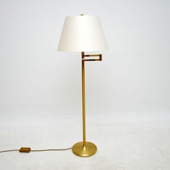 1970 Vintage French Adjustable Brass Floor Lamp