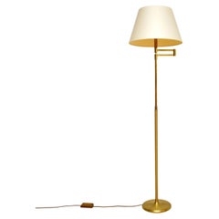 1970 Vintage French Adjustable Brass Floor Lamp