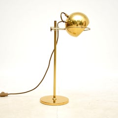 1970s Vintage French Brass Desk Lamp