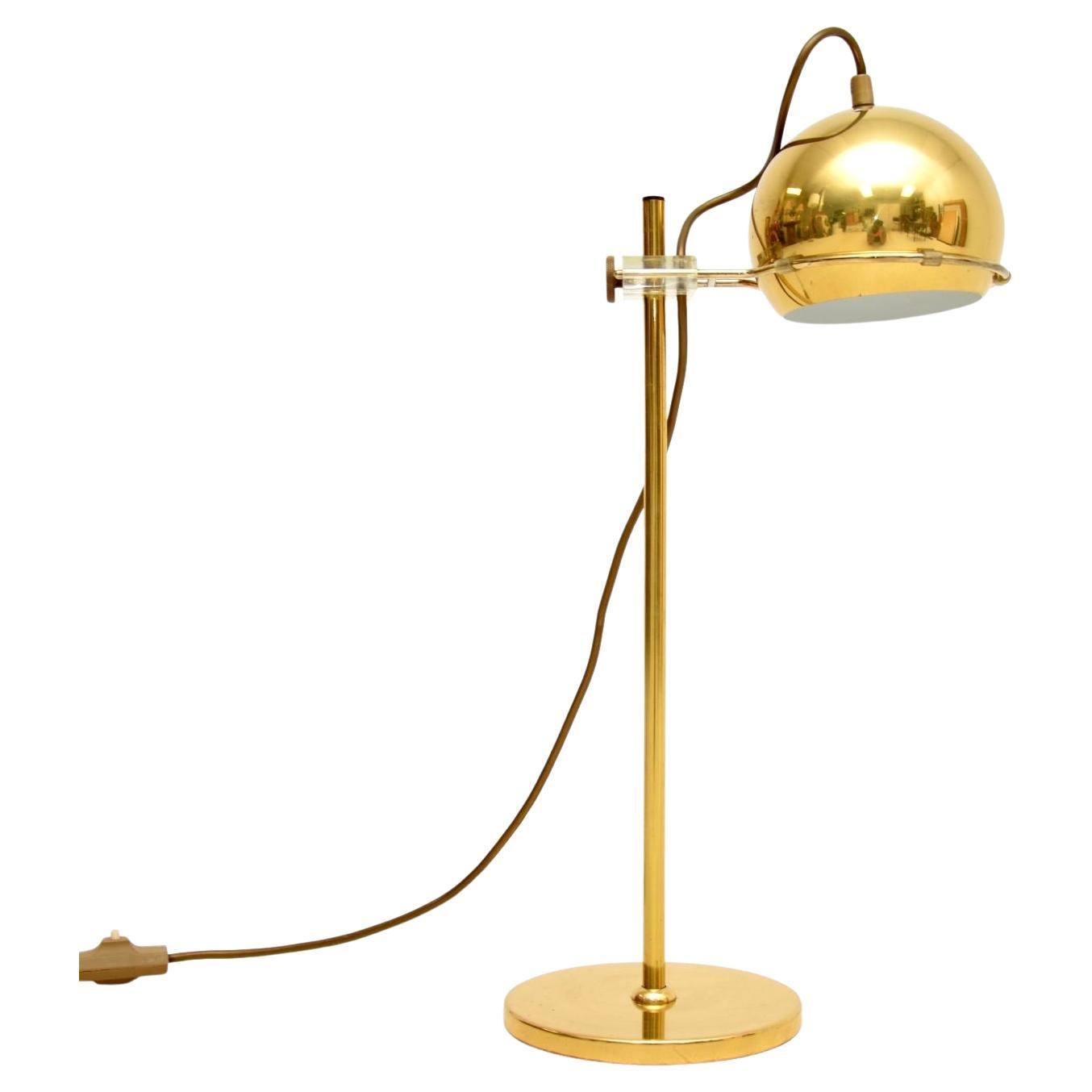 1970s Vintage French Brass Desk Lamp