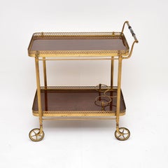 1970’s Vintage French Brass Drinks Trolley