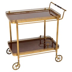 1970’s Vintage French Brass Drinks Trolley