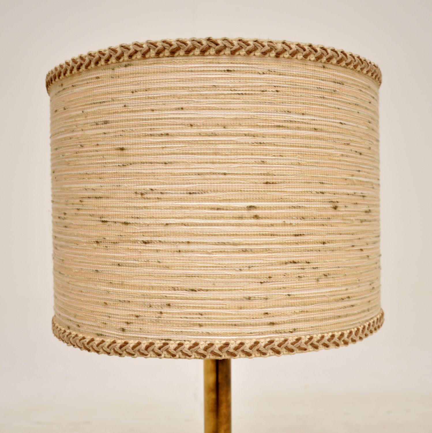 Late 20th Century 1970s Vintage French Brass Table Lamp For Sale