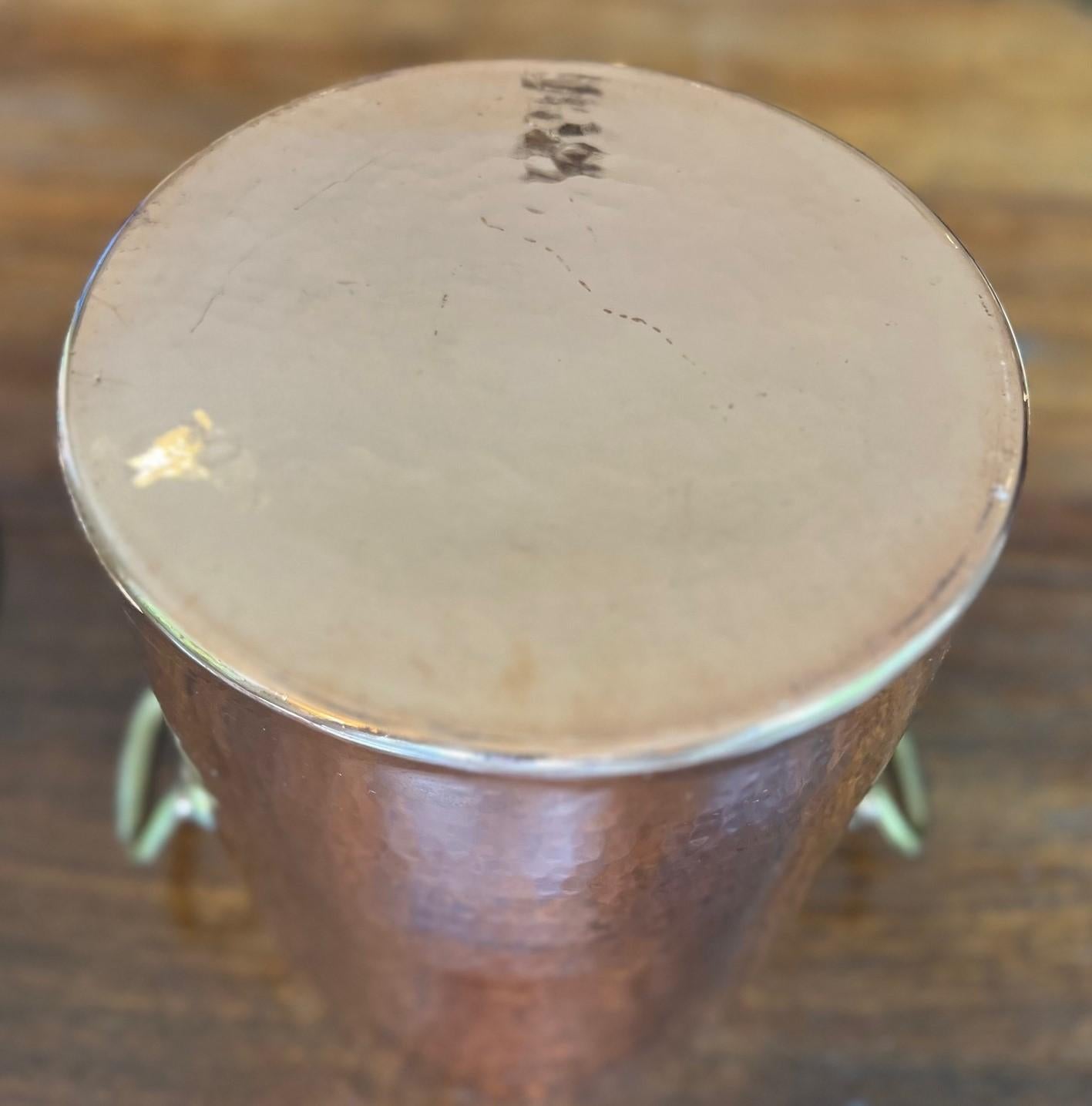1970's Vintage French Made Hammered Lidded Copper Stockpot for Sur La Table 5