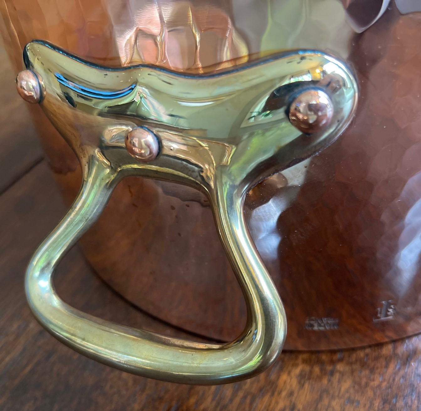 1970's Vintage French Made Hammered Lidded Copper Stockpot for Sur La Table 6