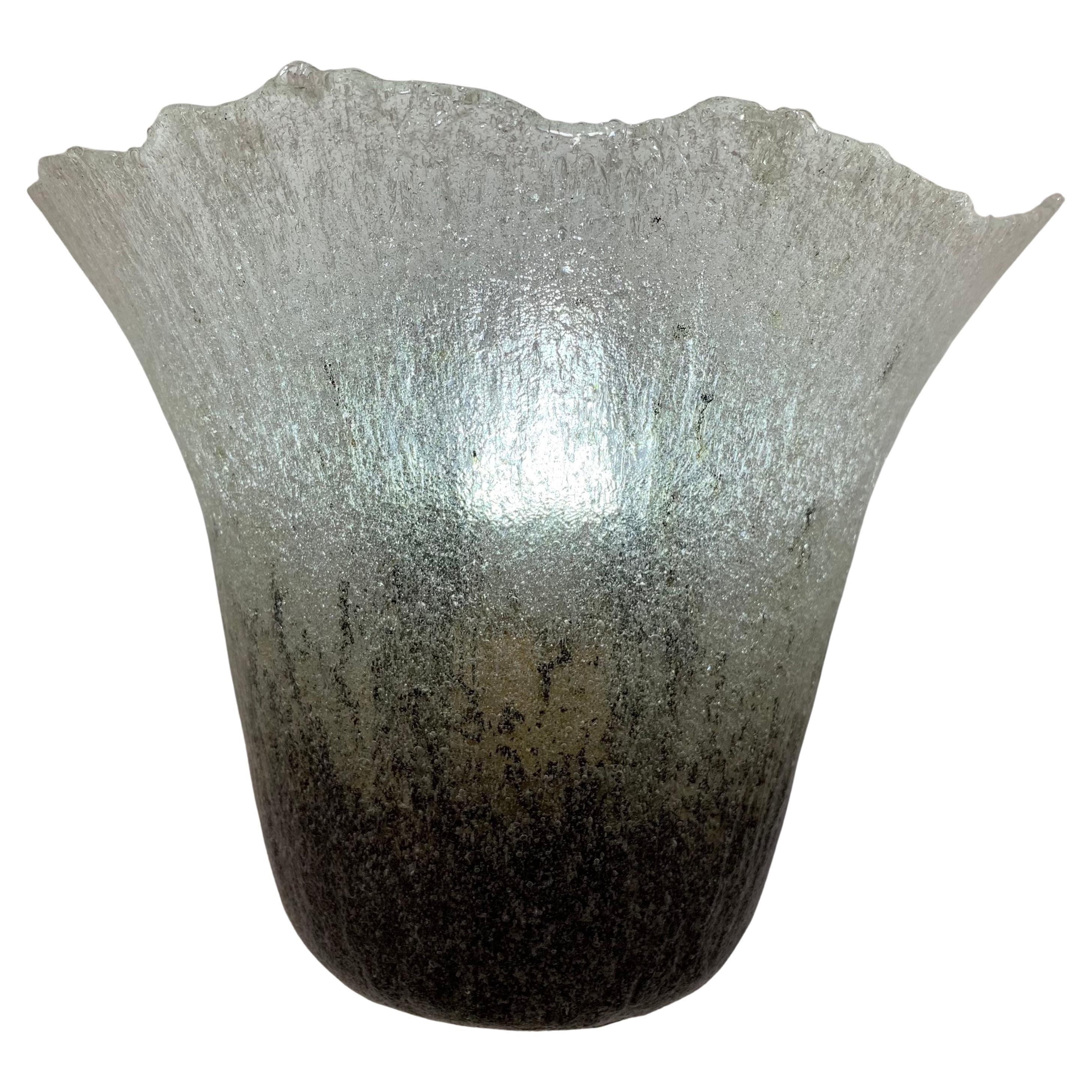 1970s Vintage German Peill & Putzler Calyx Murano Glass Wall Sconce or Light For Sale