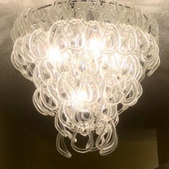 1970s Vintage Giogali 50 Murano Glass Loop Chandelier