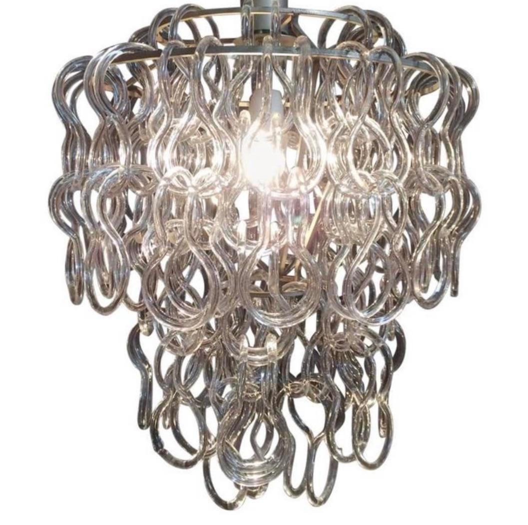 Lustre vintage Giogali 50 en verre de Murano des années 1970 Bon état - En vente à west palm beach, FL