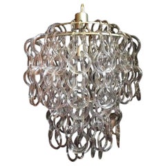 1970s Vintage Giogali 50 Murano Glass Loop Chandelier