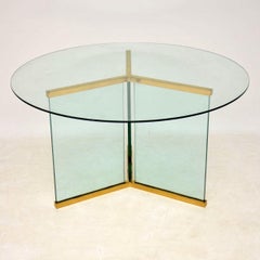 1970s Vintage Glass Dining Table by Leon Rosen for Pace Collection