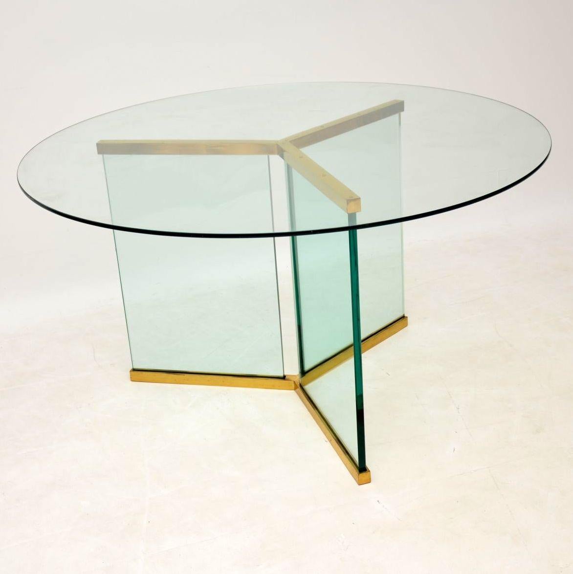 1970s Vintage Glass Dining Table by Leon Rosen for Pace Collection 2