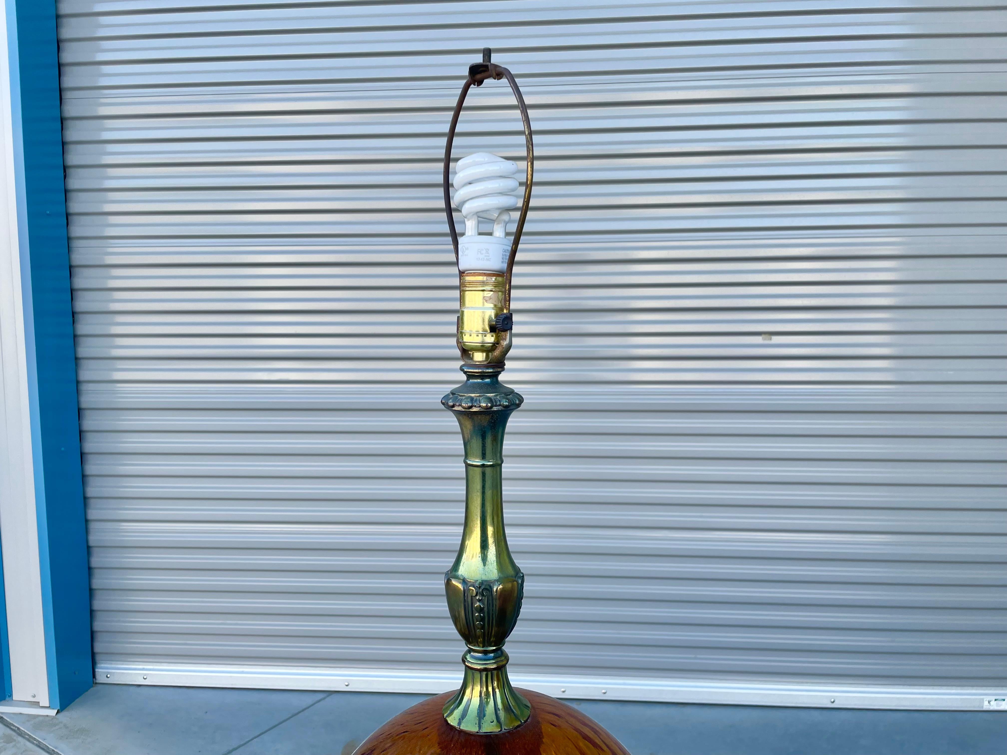 1970er Vintage Glaskugel-Lampen - ein Paar im Angebot 2