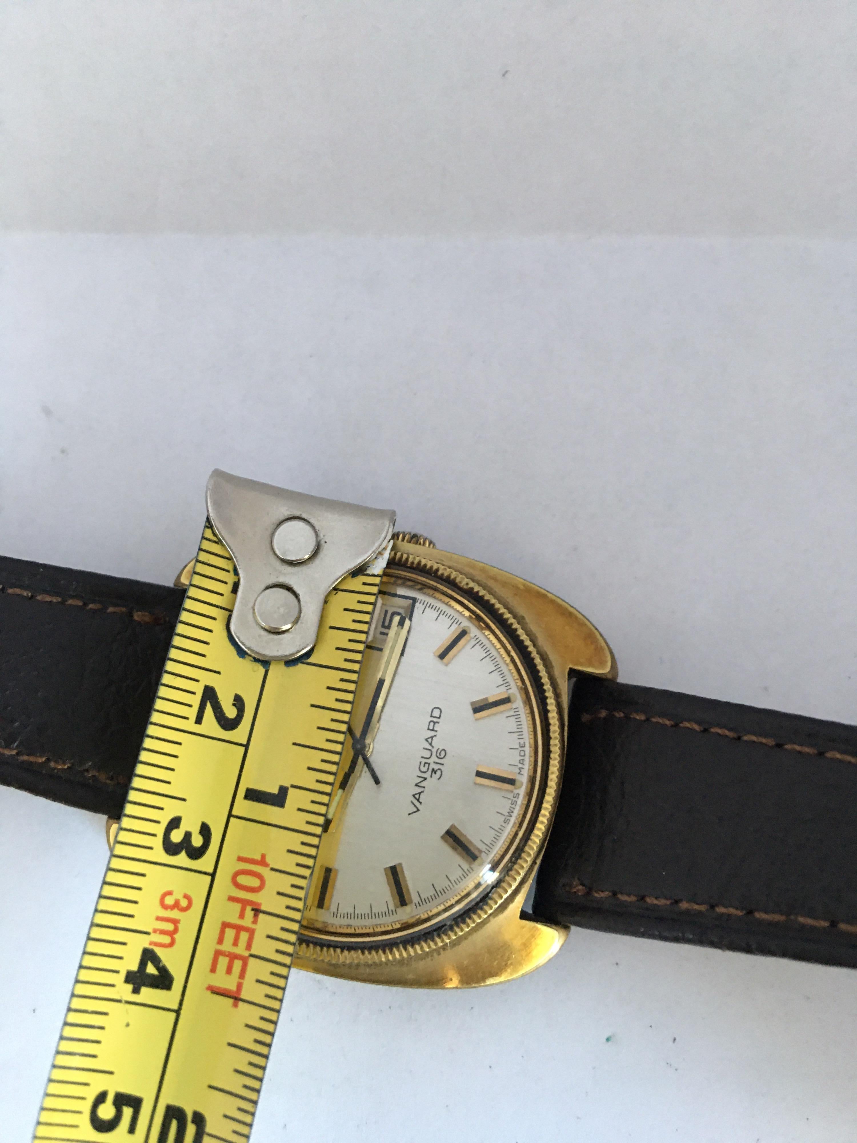 1970s vintage Gold-Plated / Stainless Steel Roamer Automatic Vanguard 316 Watch For Sale 2