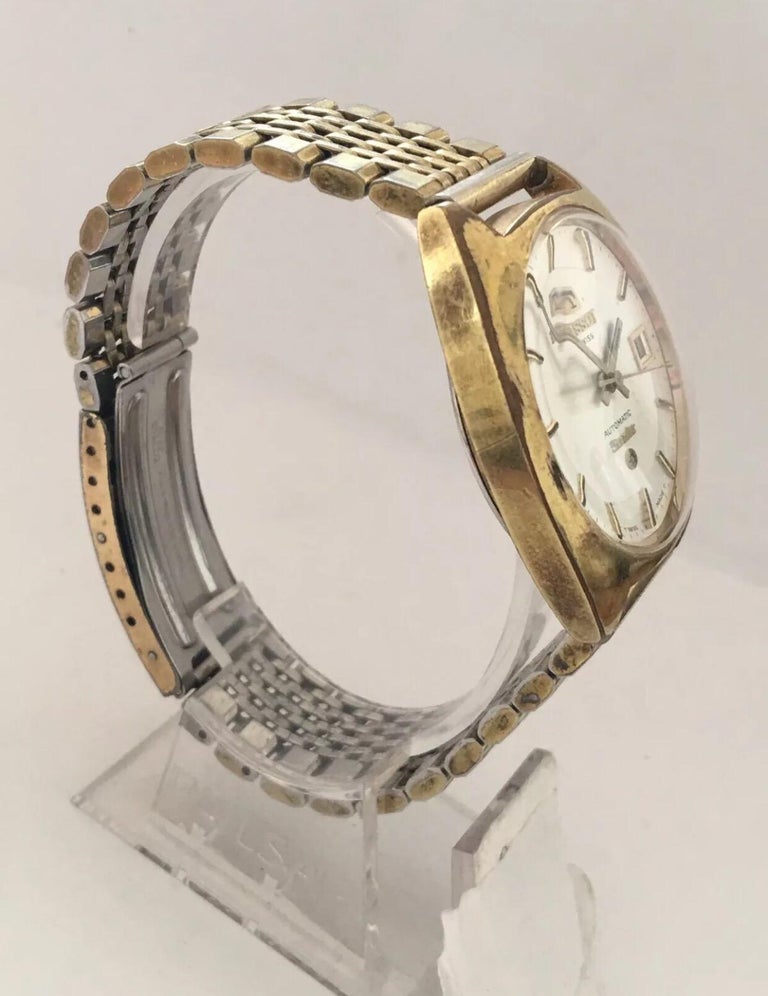 1970s Vintage Gold-Plated Stainless Steel Tissot Automatic Seastar For ...