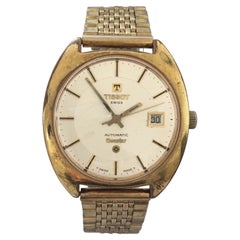 1970s Vintage Gold-Plated Stainless Steel Tissot Automatic Seastar
