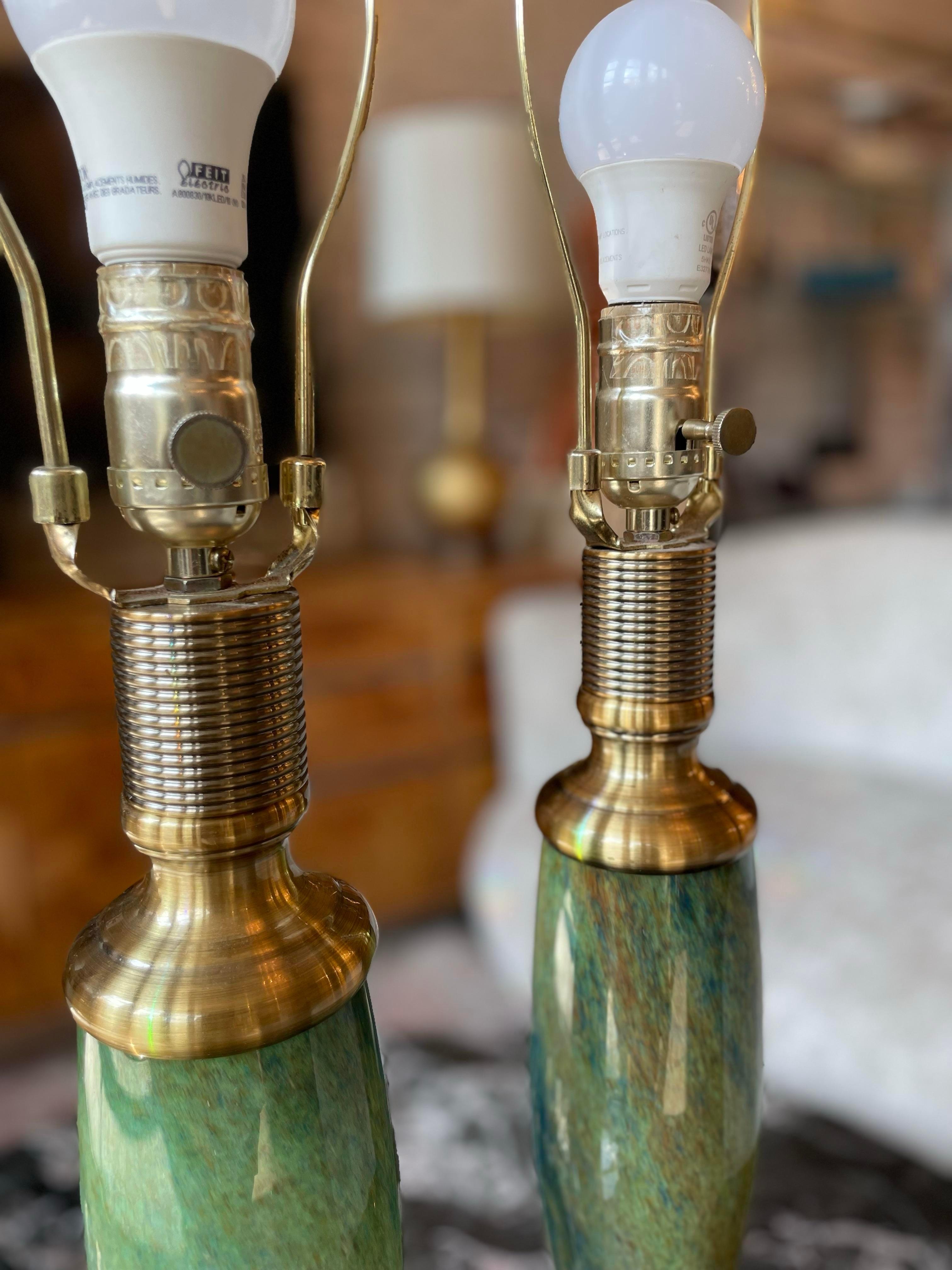 Lampade geometriche Greene & Greene d'epoca degli anni '70 - una coppia in vendita 3