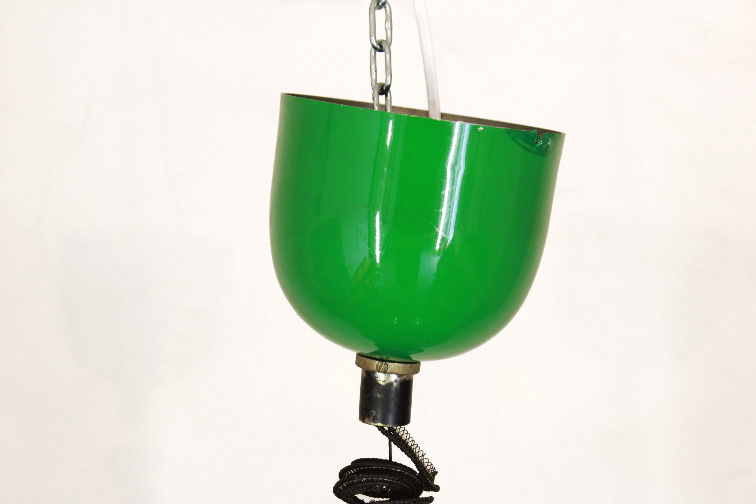Vintage Green Pendant by Vico Magistretti for Artemide, Italy 1970s In Good Condition For Sale In Ceglie Messapica, IT