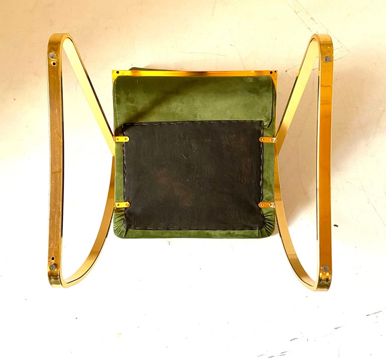 1970s Vintage Green Velvet Chairs For Sale at 1stDibs