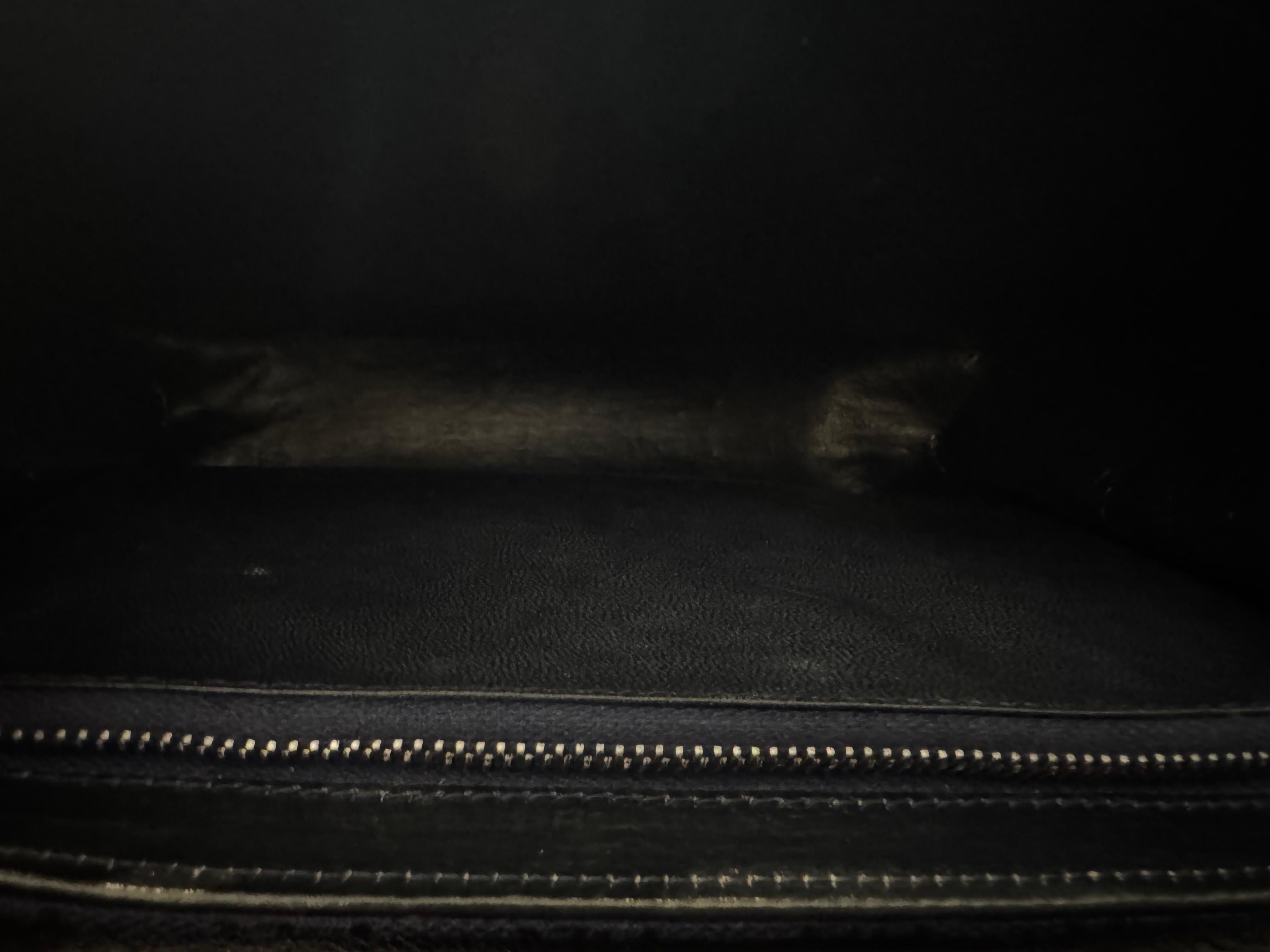 1970s Vintage GUCCI Boutique GG Jacquard Horsebit Two-Way Shoulder Bag Navy For Sale 4