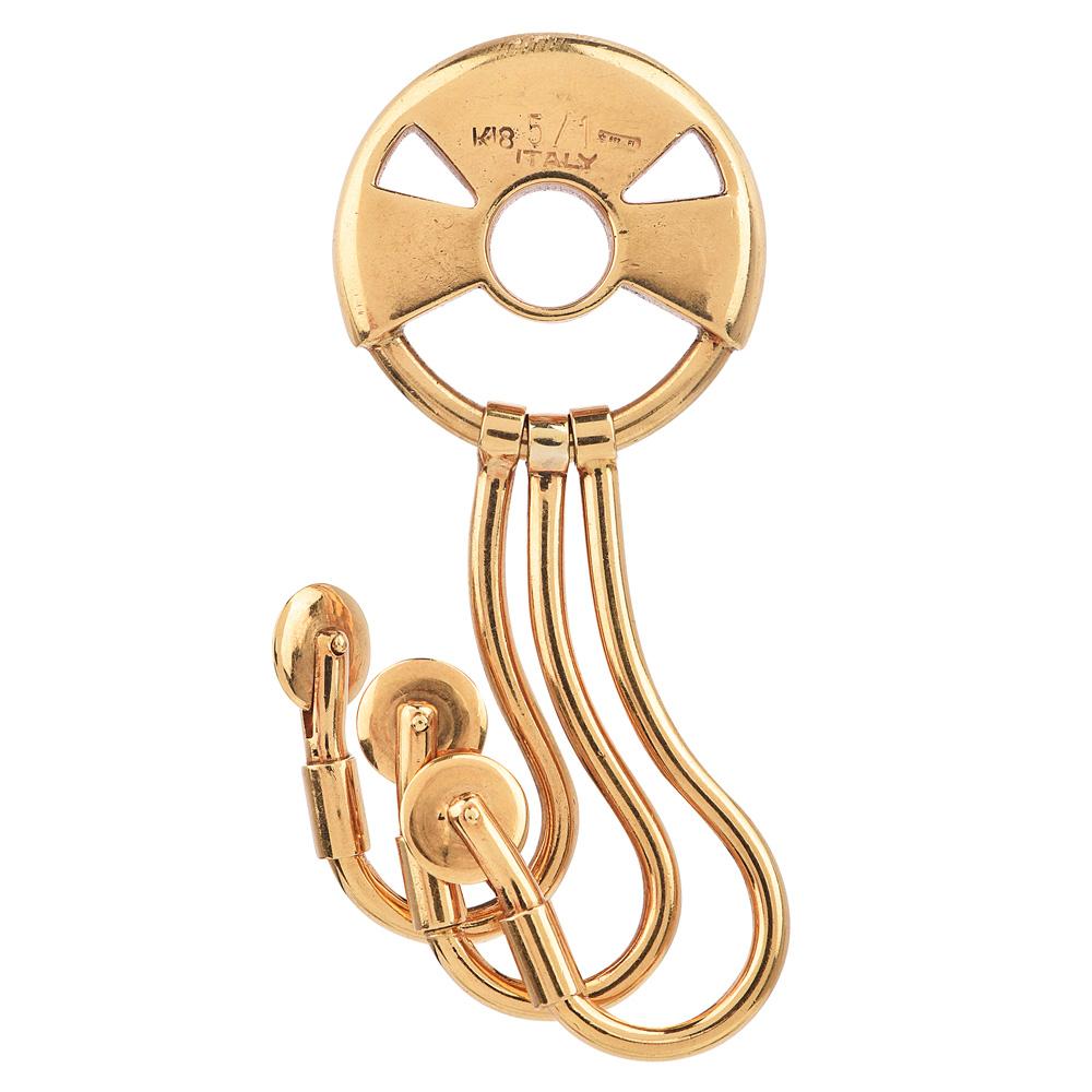 Modern 1970's Vintage Gucci Italy 18k Gold Key Holder