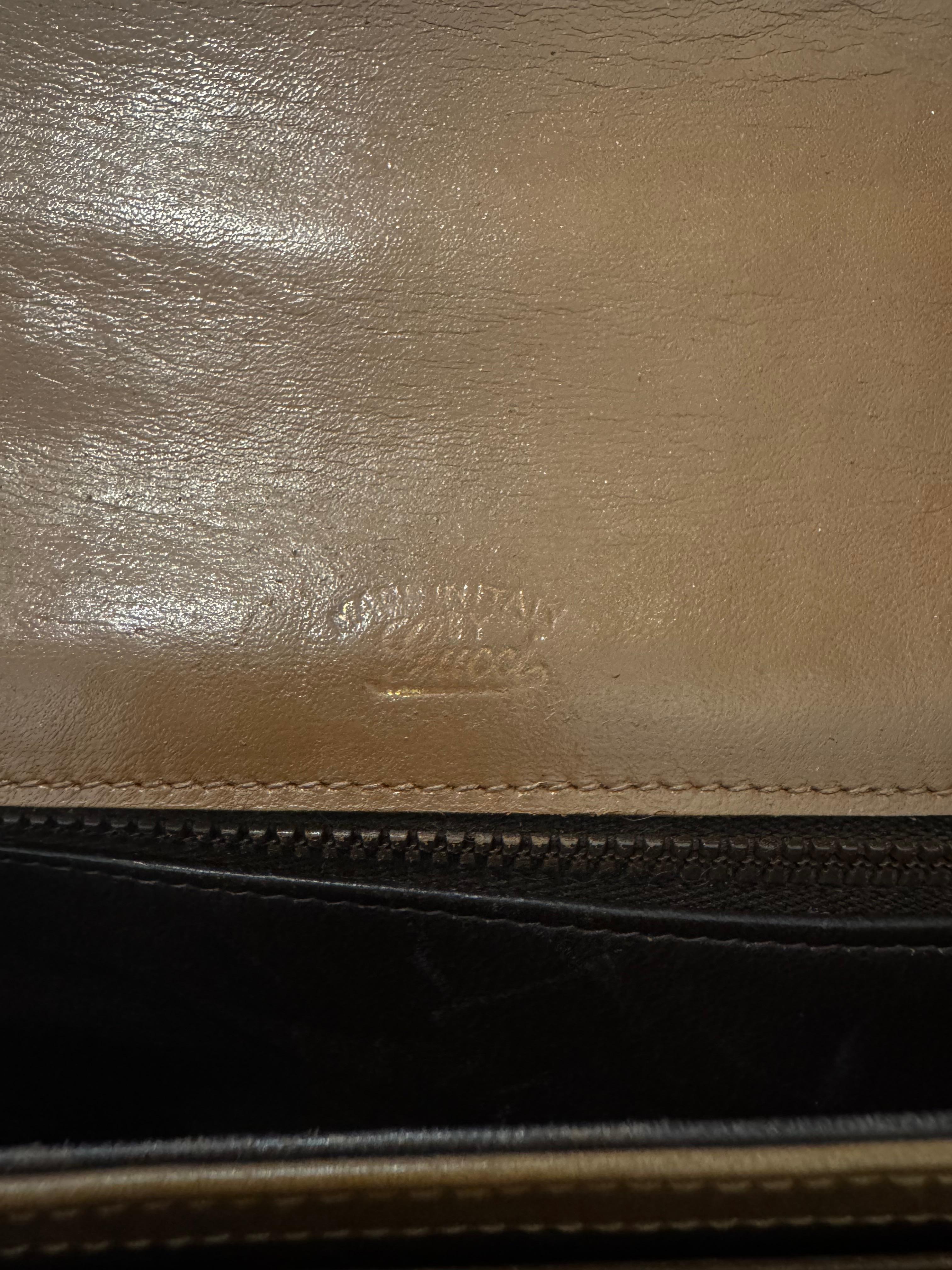 1970s Vintage GUCCI Leather Shoulder Bag Turnlock Brown 1