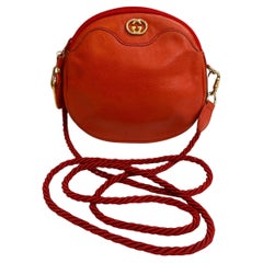 1970s Vintage GUCCI Mini Crossbody Bag Red Leather