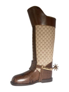 1970s' Vintage Gucci Oversized Equestrian Boot Umbrella Holder