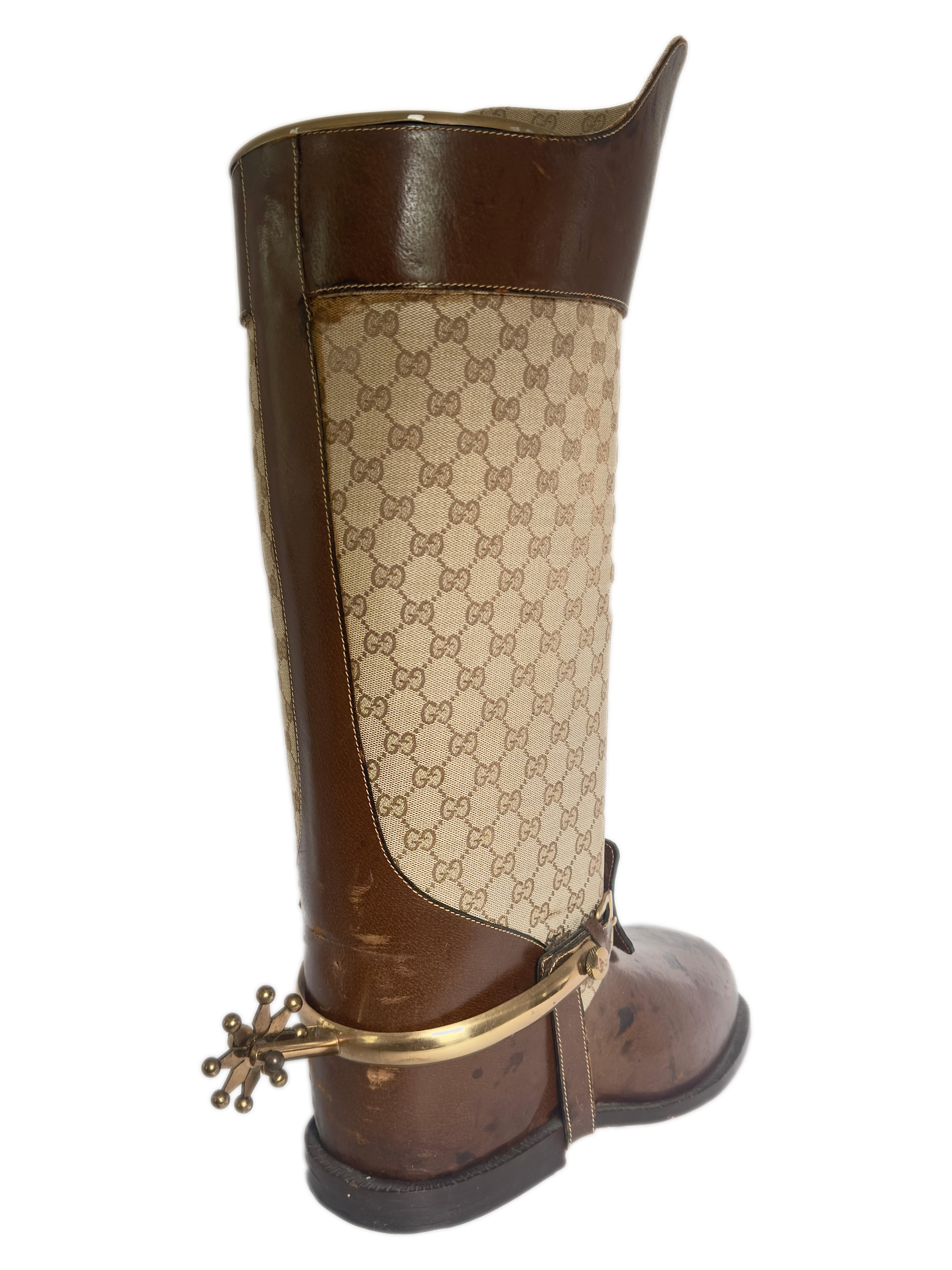 1970s' Vintage Gucci Übergroßer Regenschirmhalter für Reiterstiefel (Handgefertigt) im Angebot
