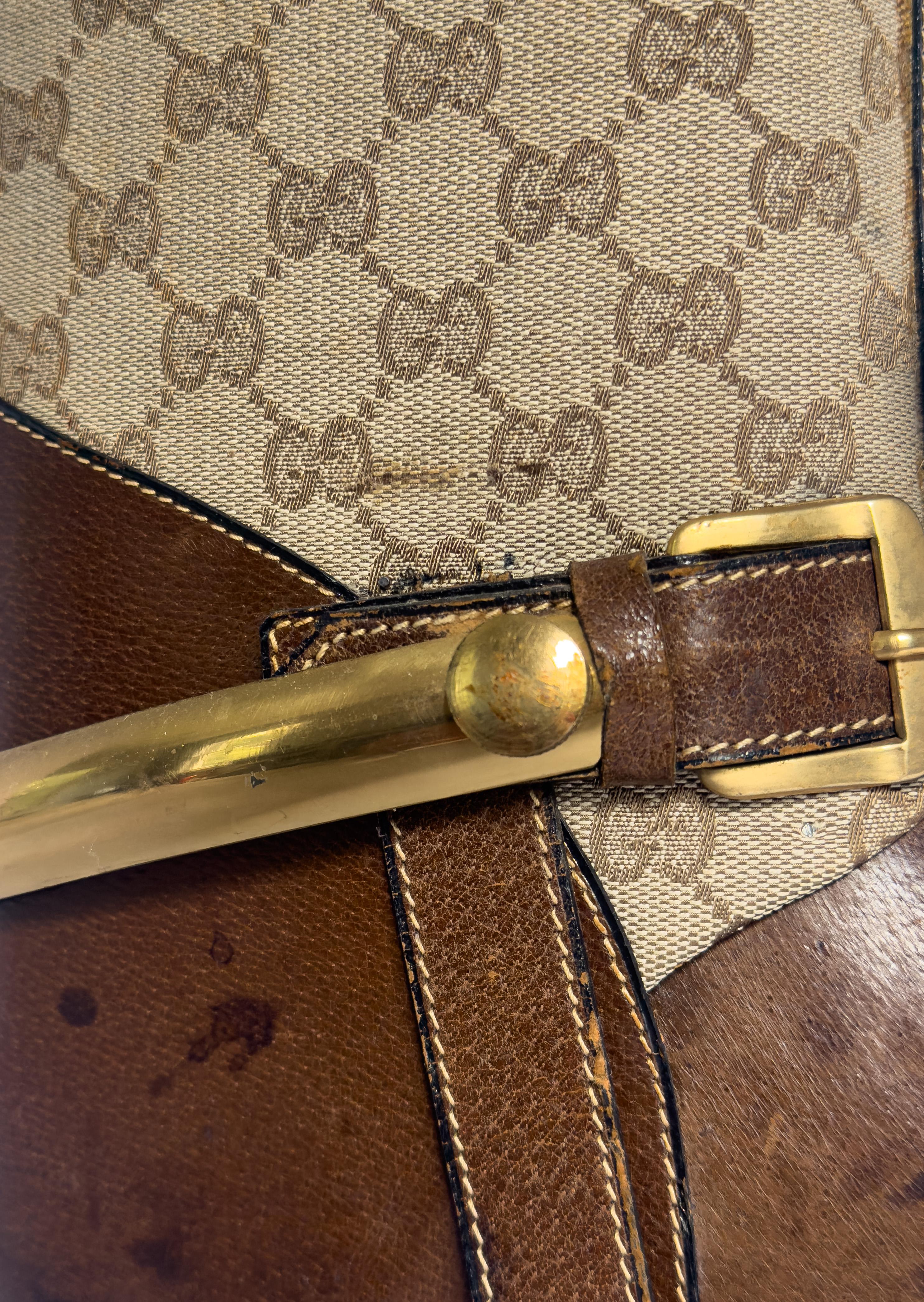 1970s' Vintage Gucci Übergroßer Regenschirmhalter für Reiterstiefel (Messing) im Angebot
